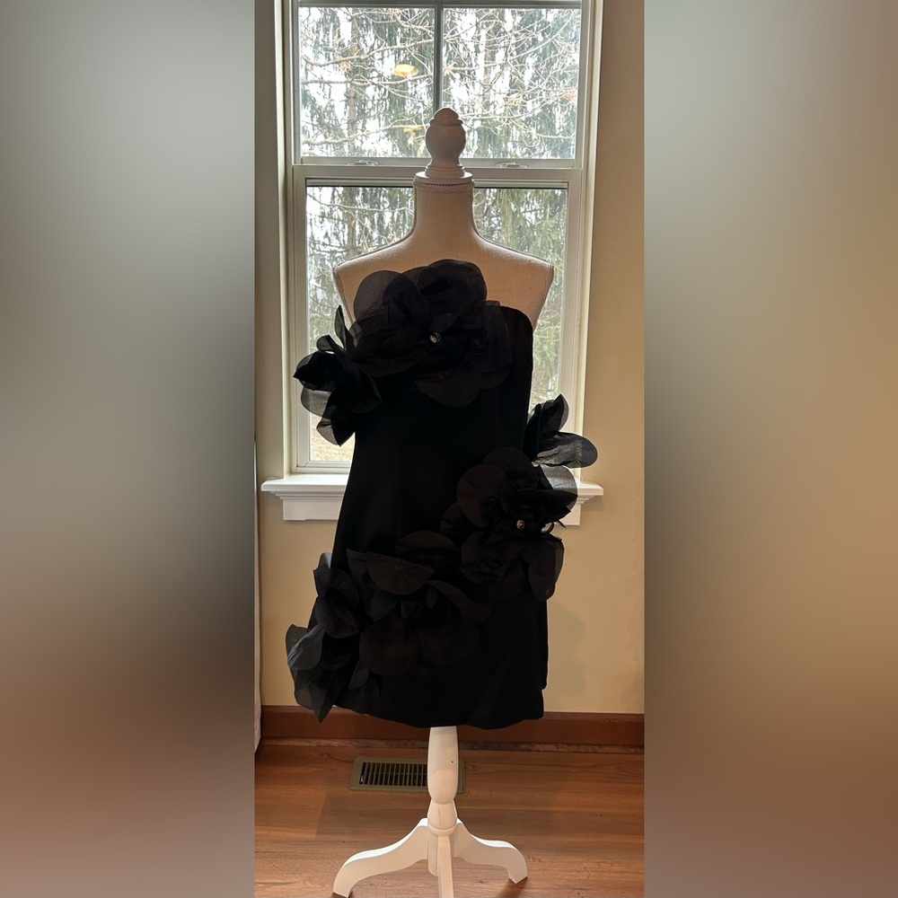 Fashion Nova Luxe The Ari Mini Dress-Black-Size Large NWT🖤 - Picture 5 of 6